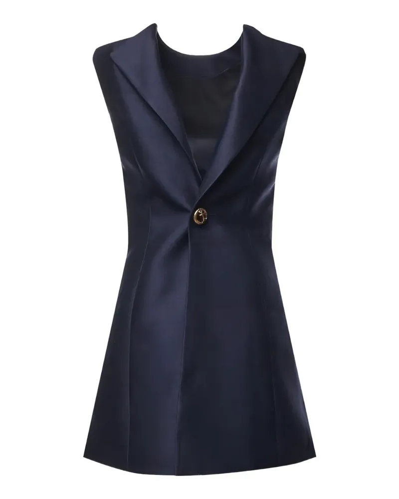 Balenciaga V-neck flared dress - Blau Blau