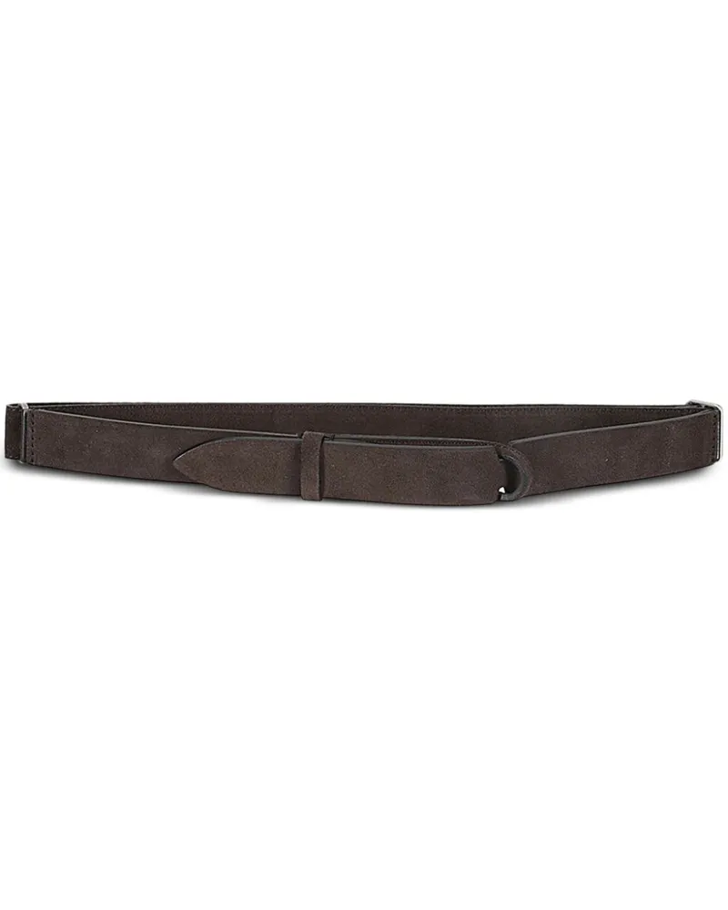 Orciani Gürtel mit Ziernähten - Braun Braun
