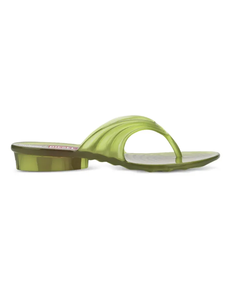 Melissa x Diesel Quantum ribbed flip-flops - Gelb Gelb