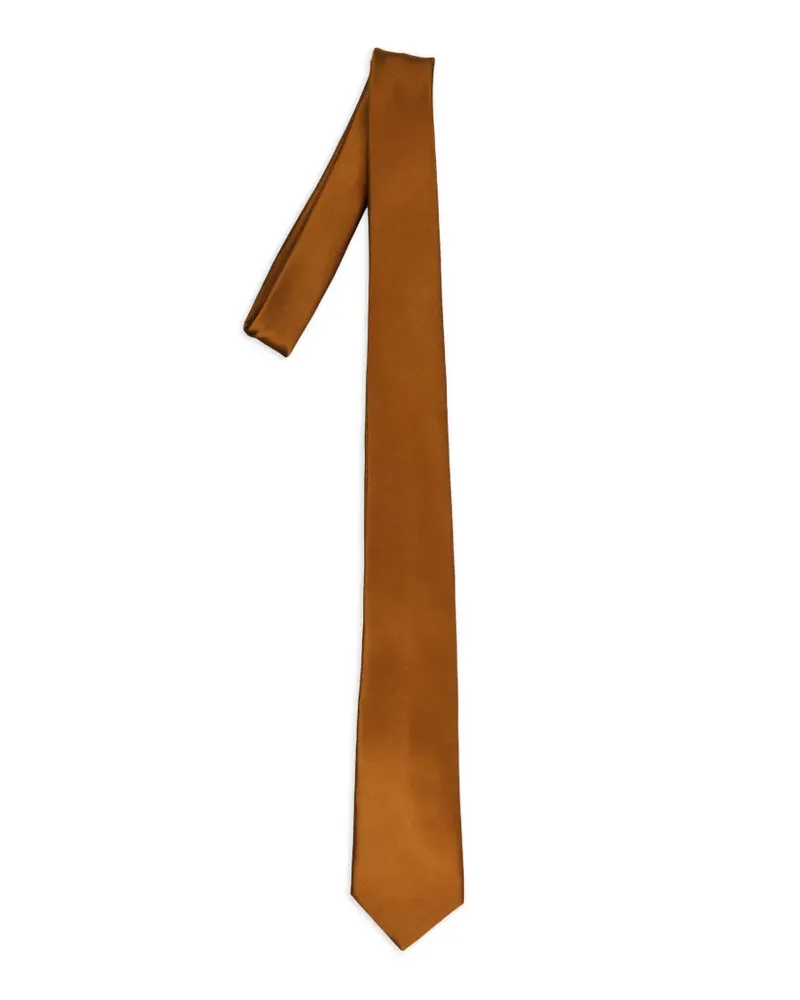 Saint Laurent Krawatte aus Seidensatin - Braun Braun