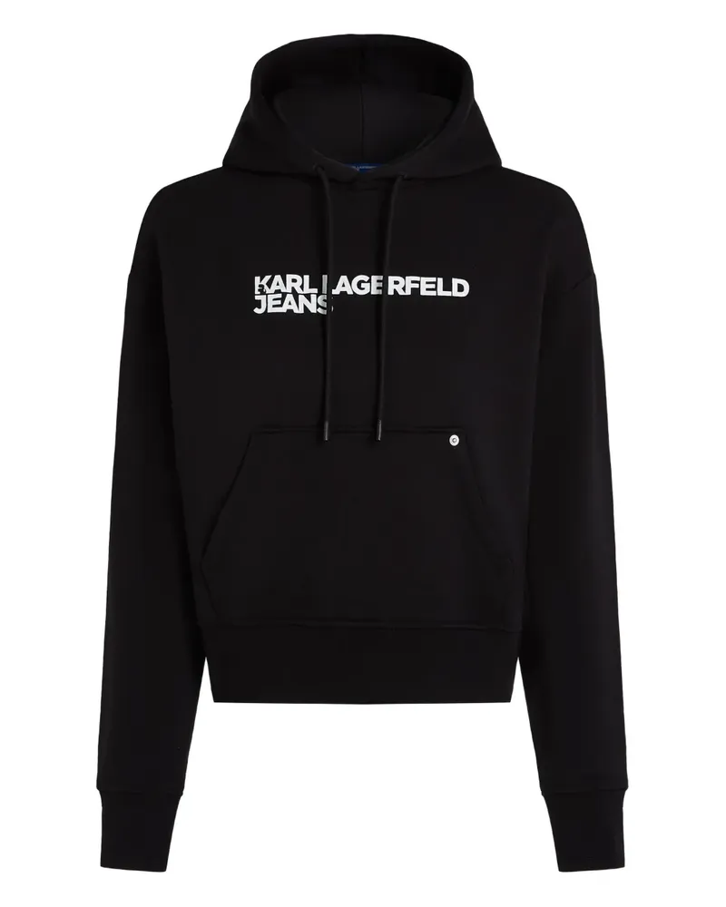 Karl Lagerfeld Hoodie mit Logo-Print - Schwarz Schwarz
