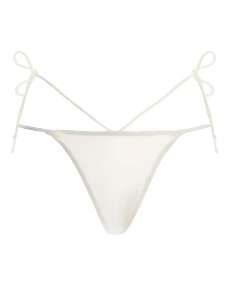 AGUA BENDITA Portola Bikinihöschen mit Schnürung - Weiß Weiß