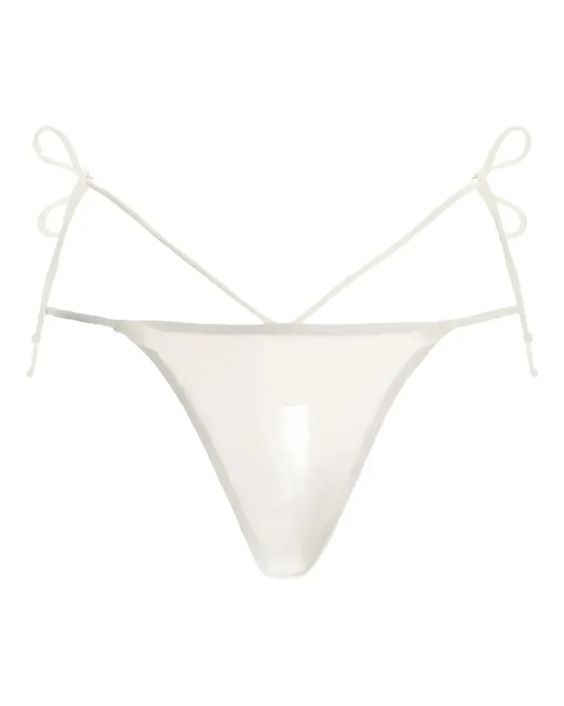 AGUA BENDITA Portola Bikinihöschen mit Schnürung - Weiß Weiß