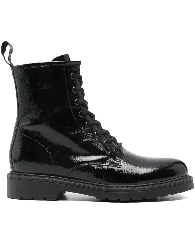 Nero Gardini Schnürstiefel aus Lackleder - Schwarz Schwarz