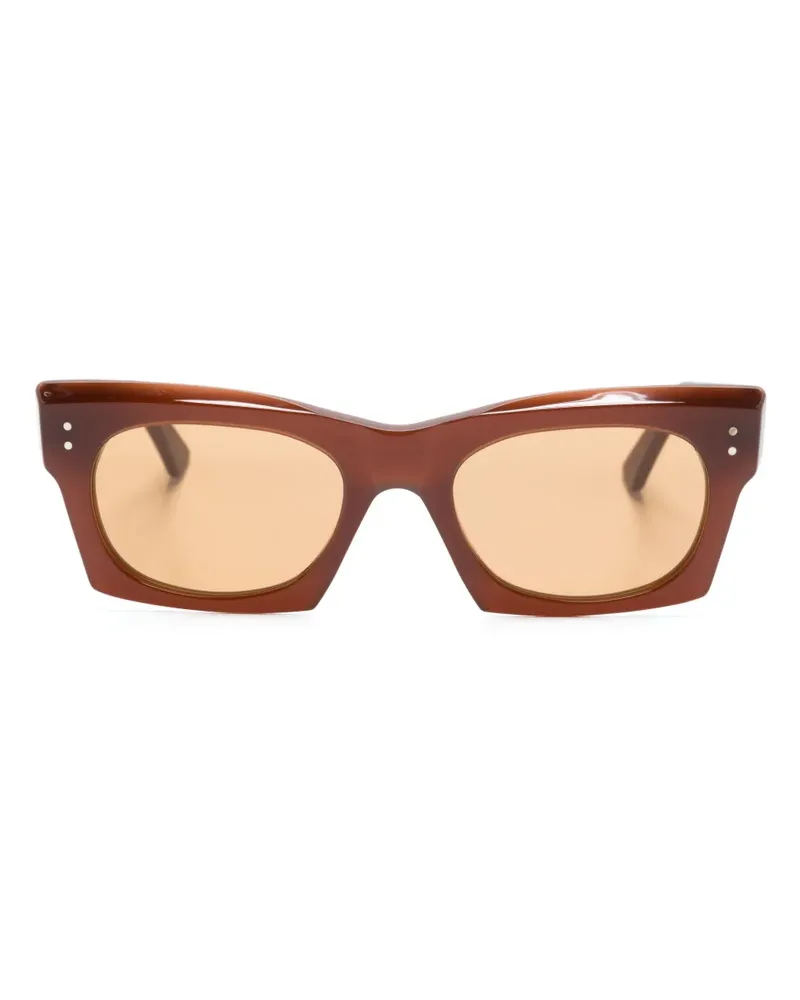 Marni Edku Sonnenbrille mit geometrischem Gestell - Braun Braun