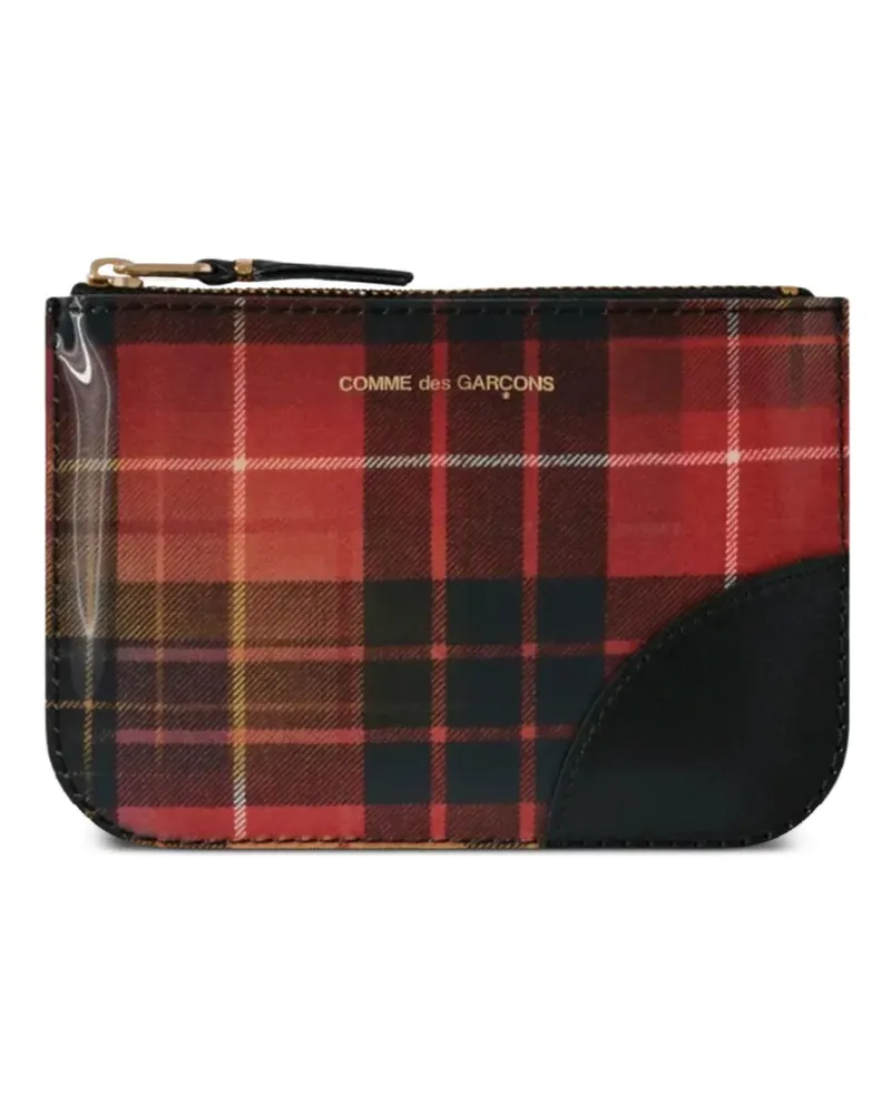 Comme des Garçons Lenticular Portemonnaie mit Schottenkaro - Rot Rot