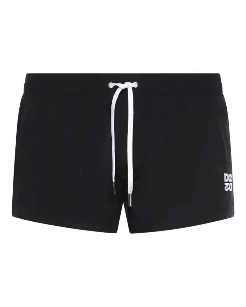 Dsquared2 logo-print swim shorts - Schwarz Schwarz