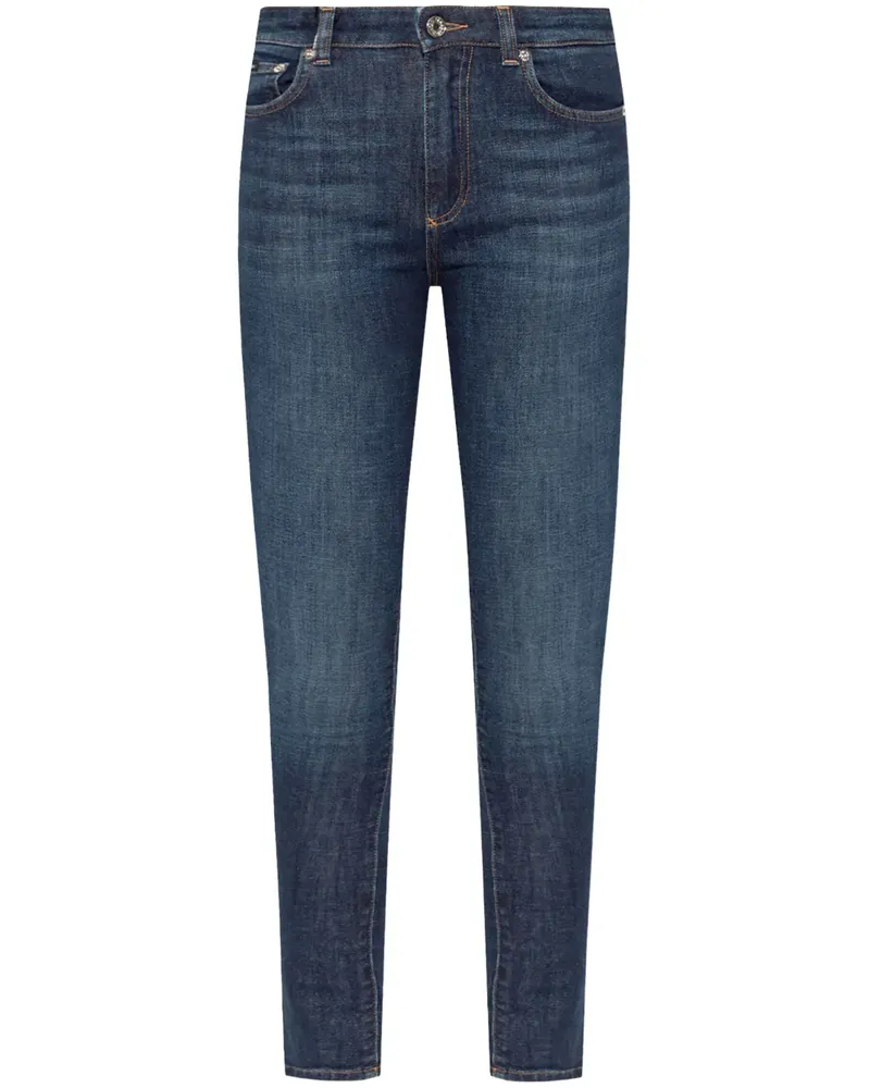 Dolce & Gabbana Skinny-Jeans mit Logo-Schild - Blau Blau
