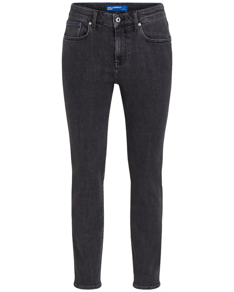 Karl Lagerfeld Halbhohe Skinny-Jeans - Schwarz Schwarz