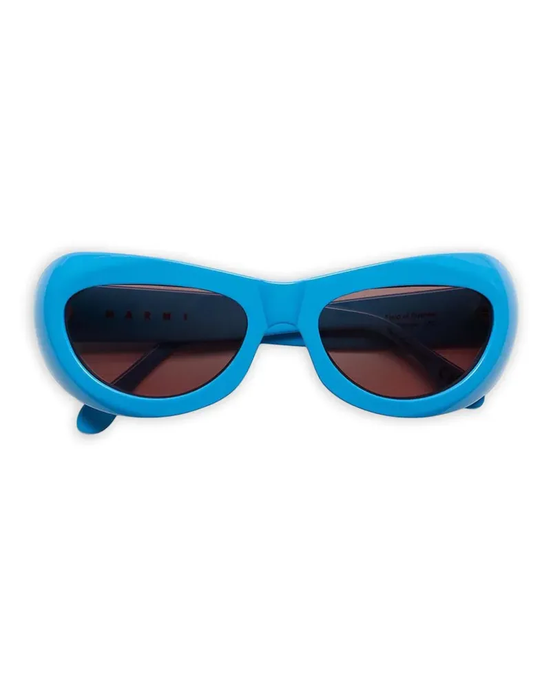 Marni Field of Rushes Sonnenbrille mit ovalem Gestell - Blau Blau