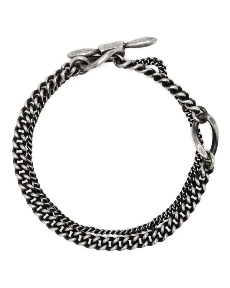 WERKSTATT:MÜNCHEN Kettenarmband im Layering-Look Silber