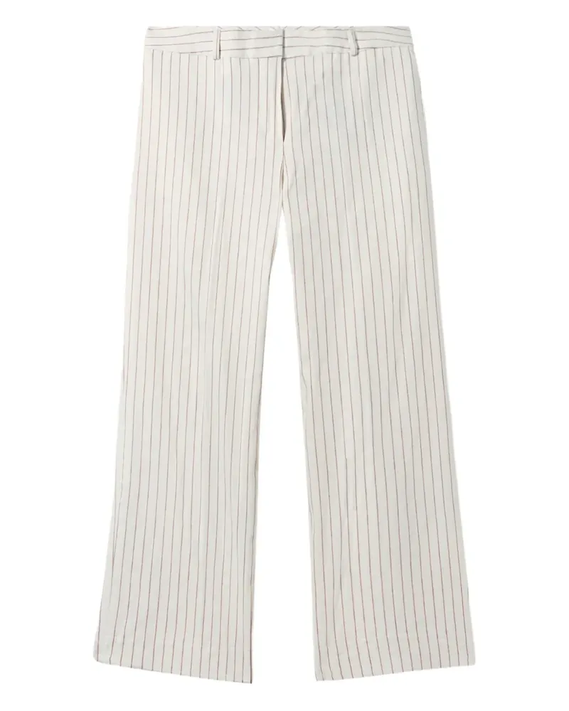 Brooks Brothers Hose mit Nadelstreifen - Weiß Weiß