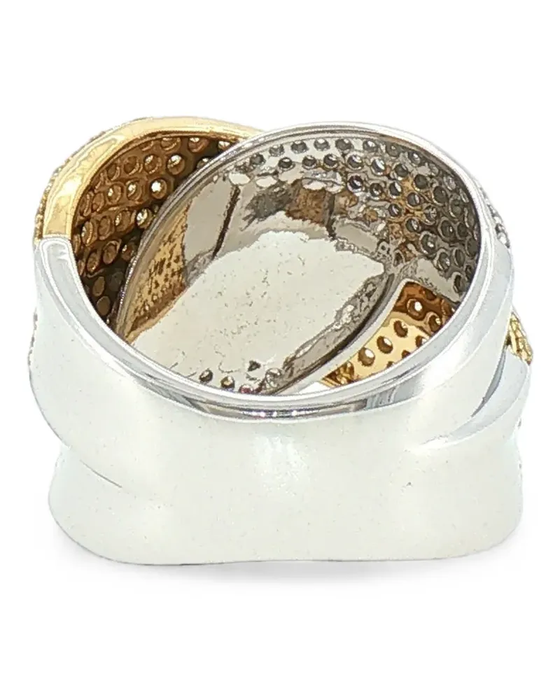 HYT Jewelry Verzierter Ring mit Diamant - Gold Gold