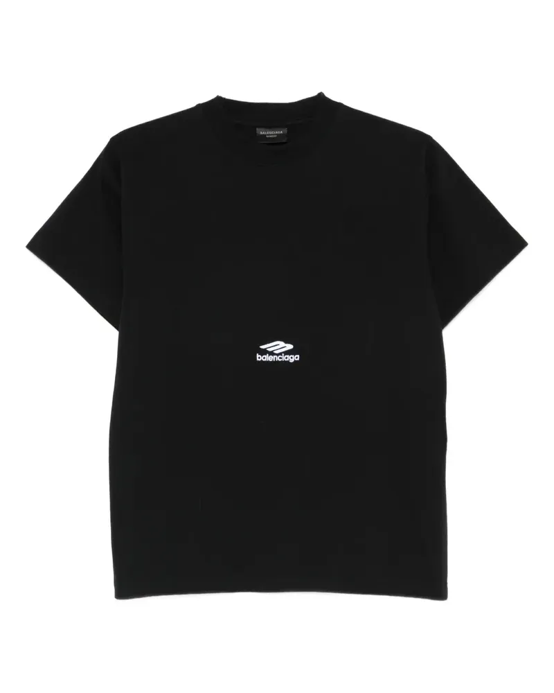 Balenciaga T-Shirt mit Logo - Schwarz Schwarz