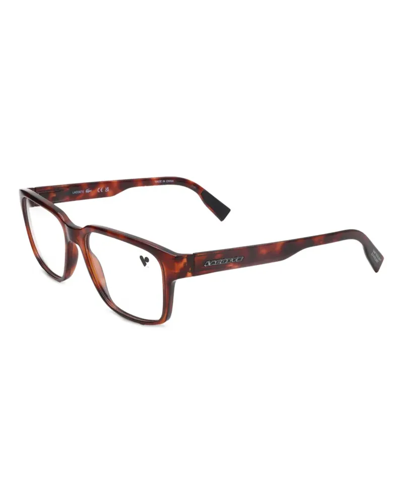 Lacoste Eckige Brille in Schildpattoptik - Braun Braun
