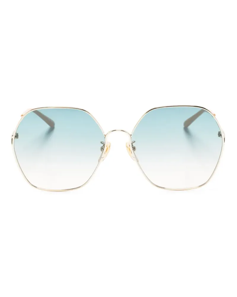 Chloé Valentino Garavani Sonnenbrille im Oversized-Look - Gold Gold