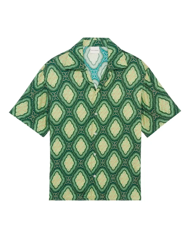 Drôle de Monsieur patterned short-sleeve shirt - Grün Grün