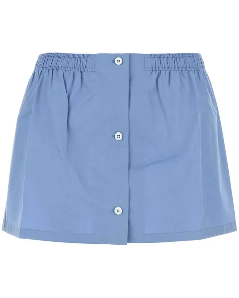 Miu Miu Popeline-Minirock - Blau Blau