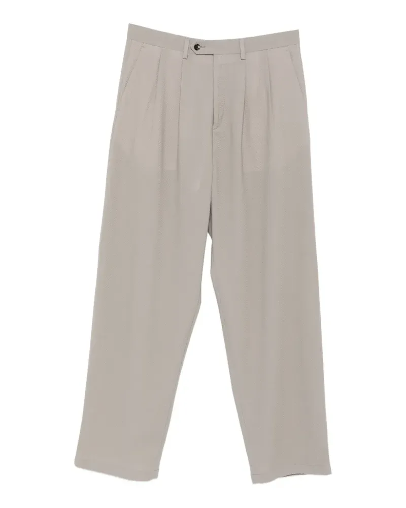 LC23 pleated twill-weave trousers - Grau Grau