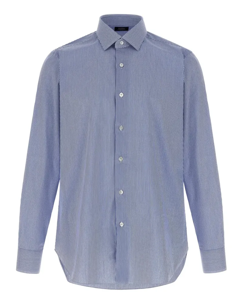 BARBA Gestreiftes Hemd - Blau Blau