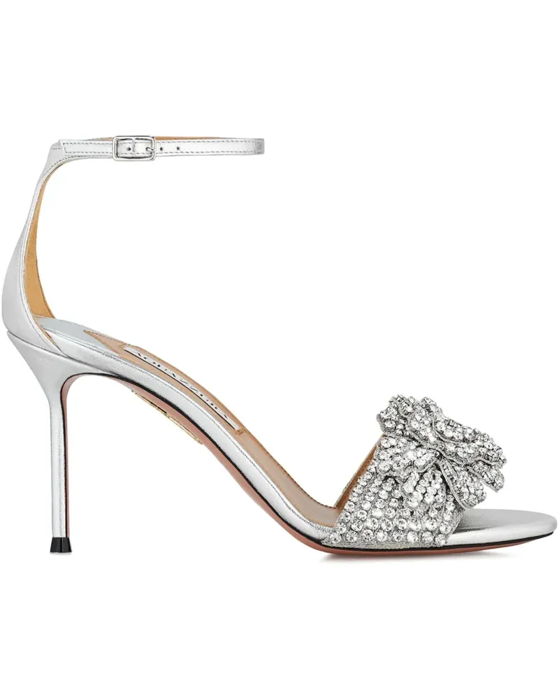 Aquazzura Peony Sandalen mit Kristallen 85mm - Silber Silber