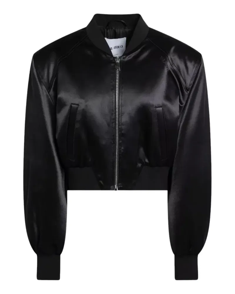 ATTICO zip bomber jacket - Schwarz Schwarz