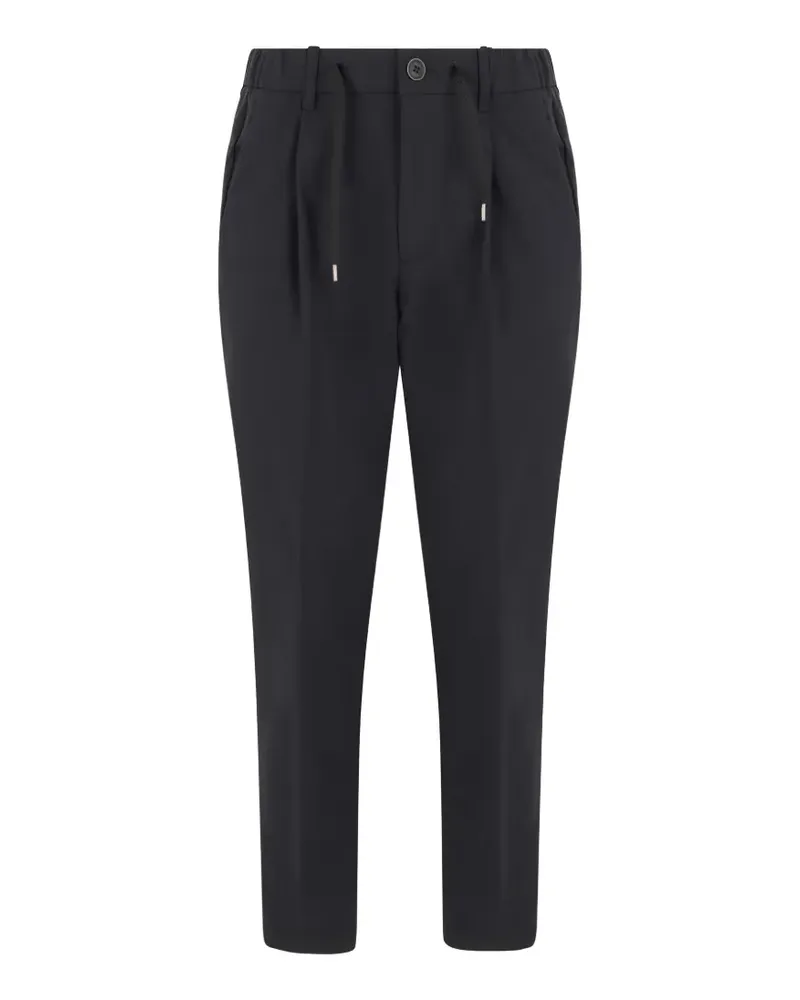 Herno Bundfaltenhose mit Kordelzug - Schwarz Schwarz