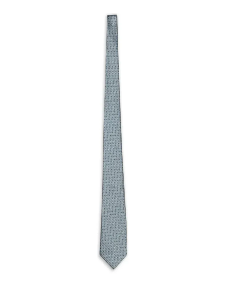 Ermenegildo Zegna Krawatte mit Jacquardmuster - Blau Blau