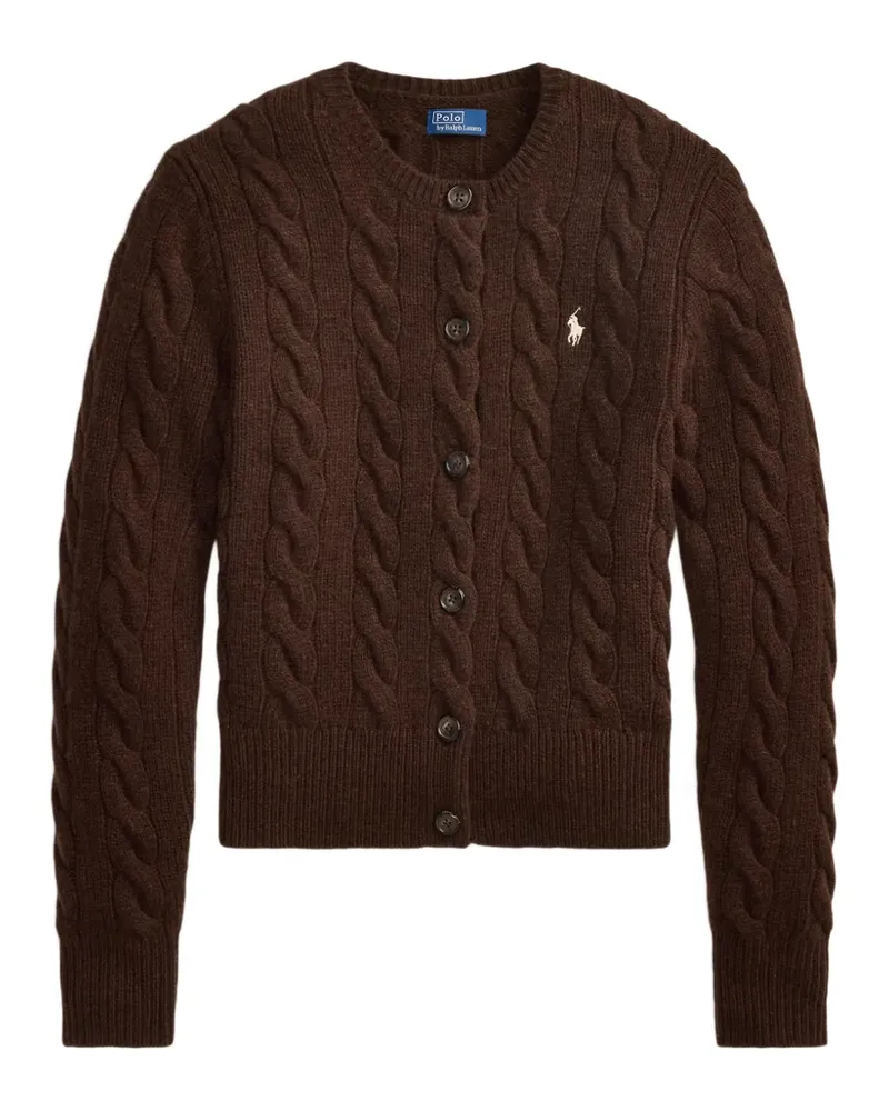 Ralph Lauren cable-knit wool-cashmere cardigan - Braun Braun