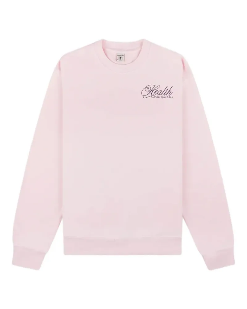 SPORTY & RICH Sweatshirt mit Logo-Print - Rosa Rosa
