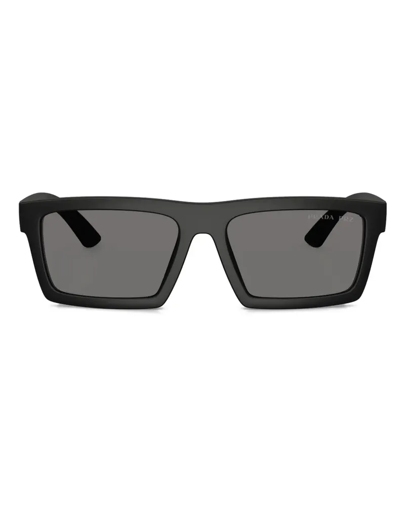 Prada Sonnenbrille mit eckigem Gestell - Schwarz Schwarz