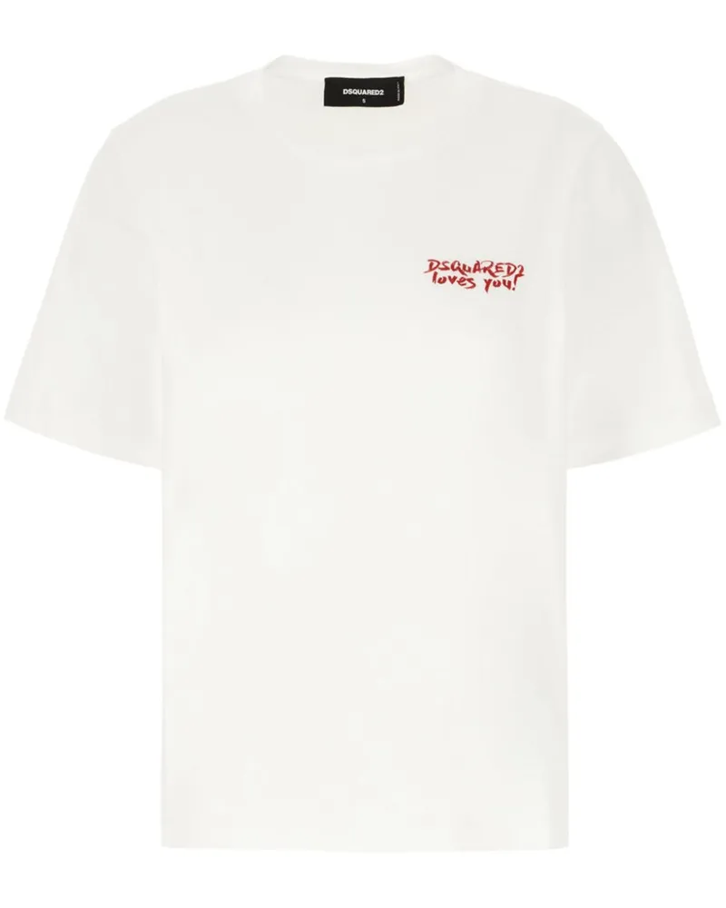 Dsquared2 T-Shirt aus Baumwolle - Weiß Weiß