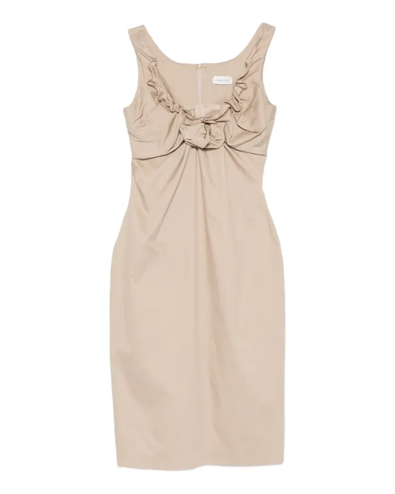 Magda Butrym flower-detail midi dress - Nude Nude