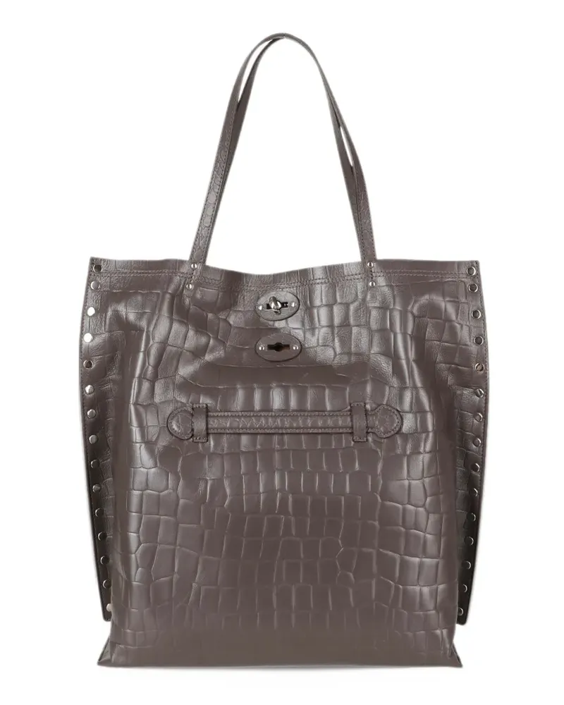 Zanellato A Spasso crocodile-effect tote bag - Braun Braun