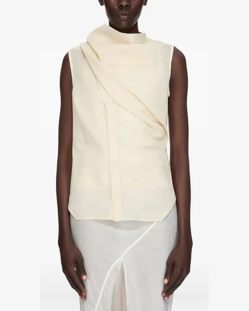 Rick Owens Ärmelloses Oberteil mit Drapierung - Nude Nude