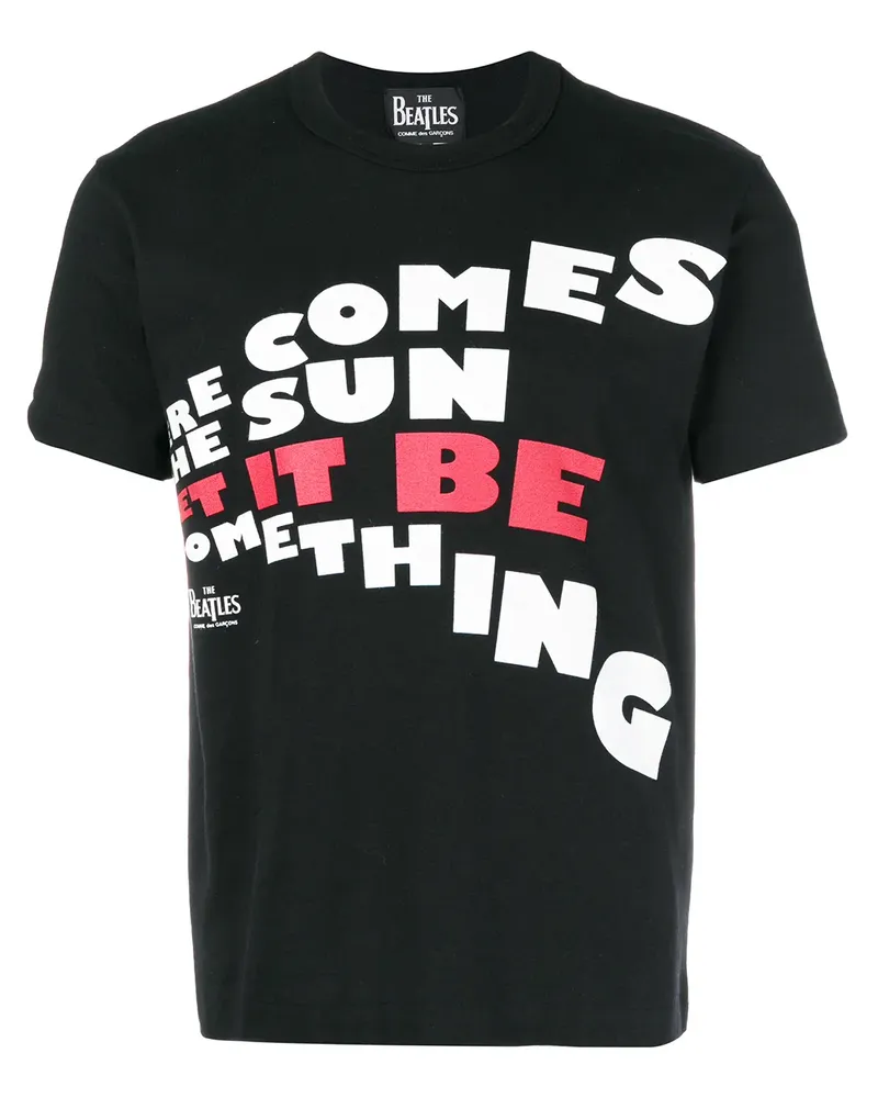 Comme des Garçons T-Shirt mit "Here Comes"-Print - Schwarz Schwarz