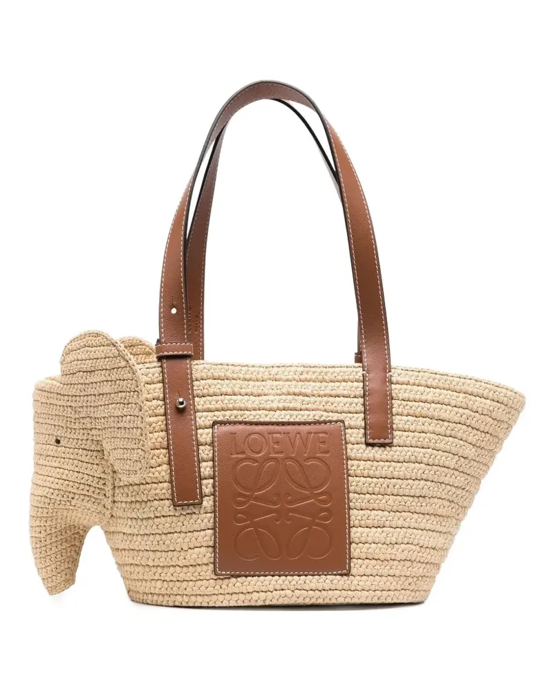 Loewe Elephant Schultertasche - Nude Nude