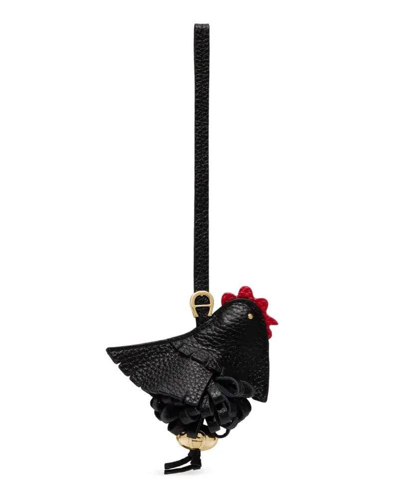 Aigner Ciondollini Taschenanhänger in Hühnerform - Schwarz Schwarz