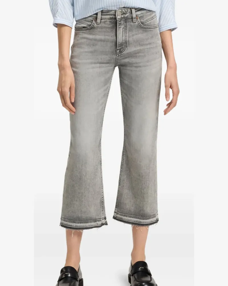 HUGO BOSS Ausgefranste Schlagjeans - Grau Grau