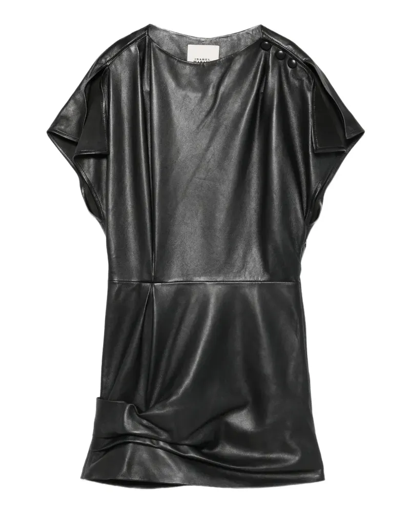 Isabel Marant Alia Minikleid aus Leder - Schwarz Schwarz