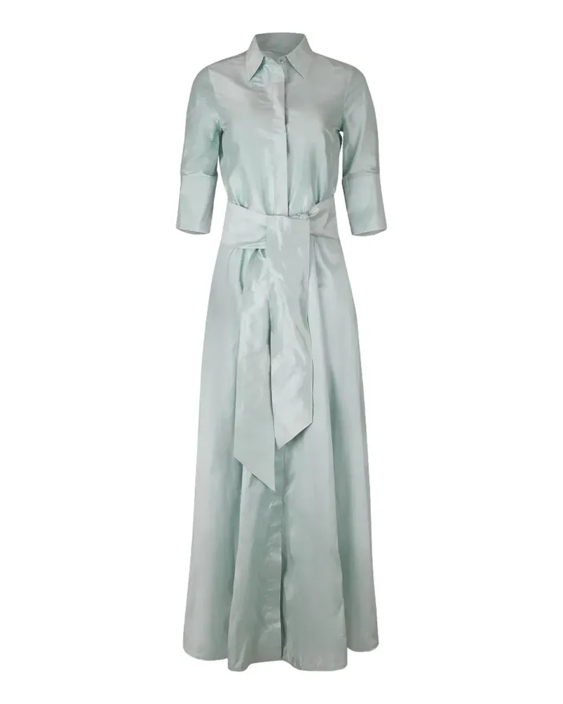 Sara Roka Marysu Hemdkleid mit Bindegürtel - Grün Grün
