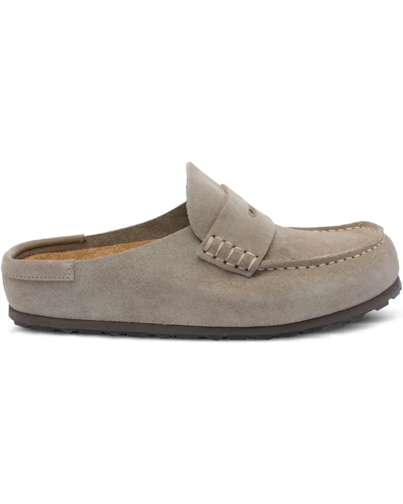 Birkenstock Flache Penny-Mules aus Wildleder - Braun Braun