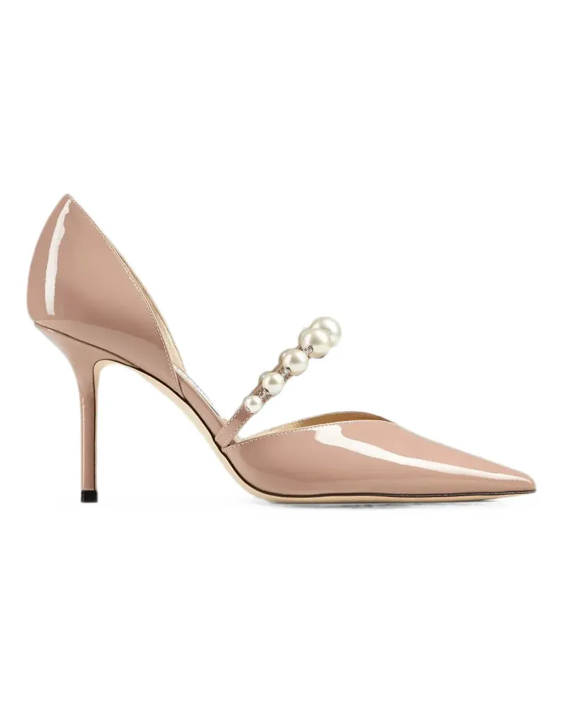 Jimmy Choo Aurelie pearl-embellished stiletto pumps - Nude Nude
