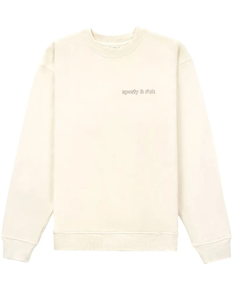 SPORTY & RICH Avant Garde Sweatshirt mit Logo-Print - Nude Nude