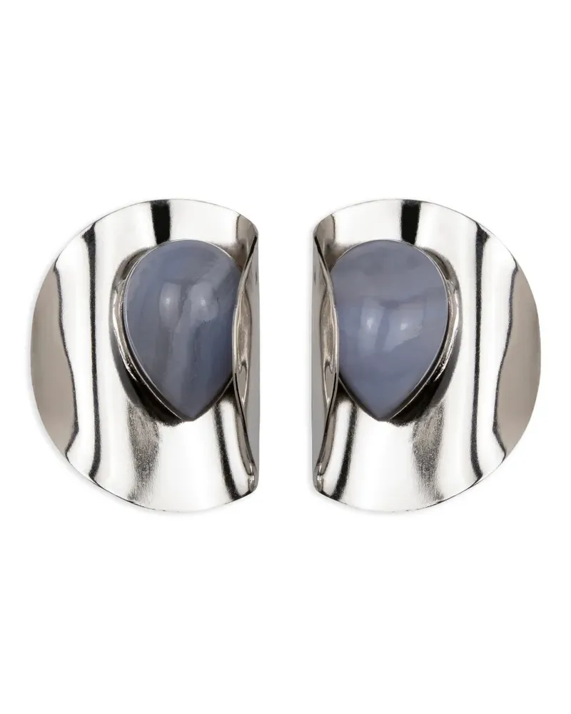 Jennifer Behr Keziah Ohrringe mit Achat - Silber Silber