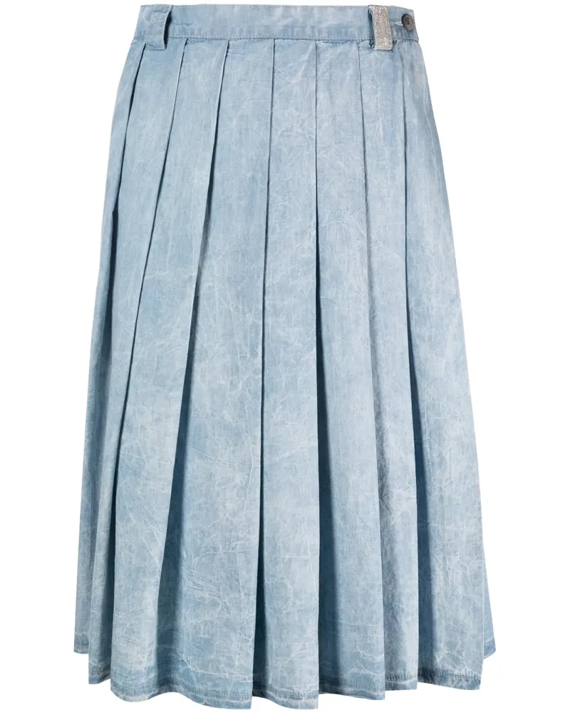 Fabiana Filippi Jeansrock in Distressed-Optik - Blau Blau