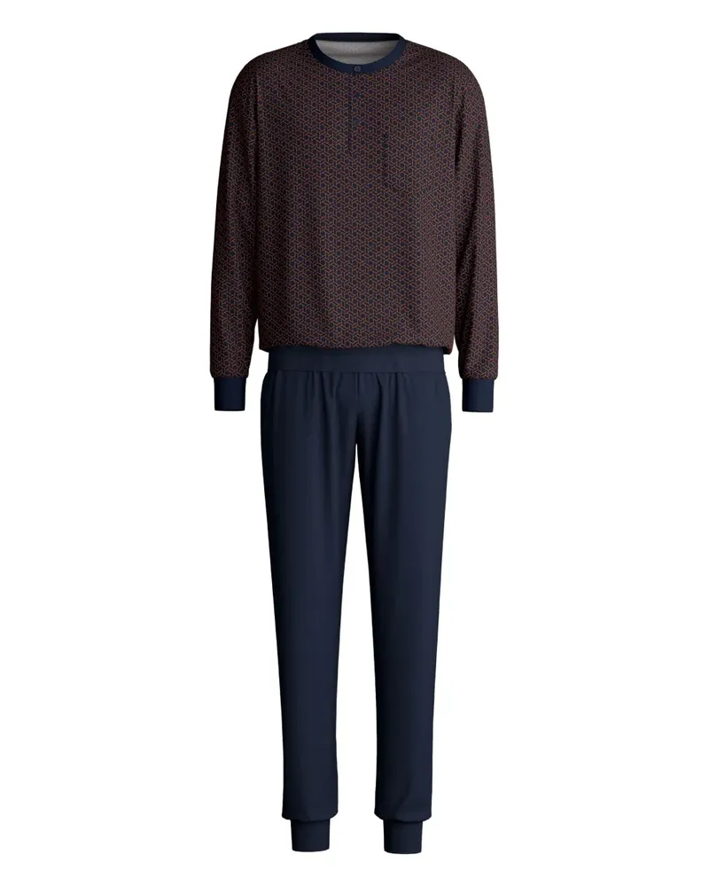 Calida geometric-print pyjama - Blau Blau