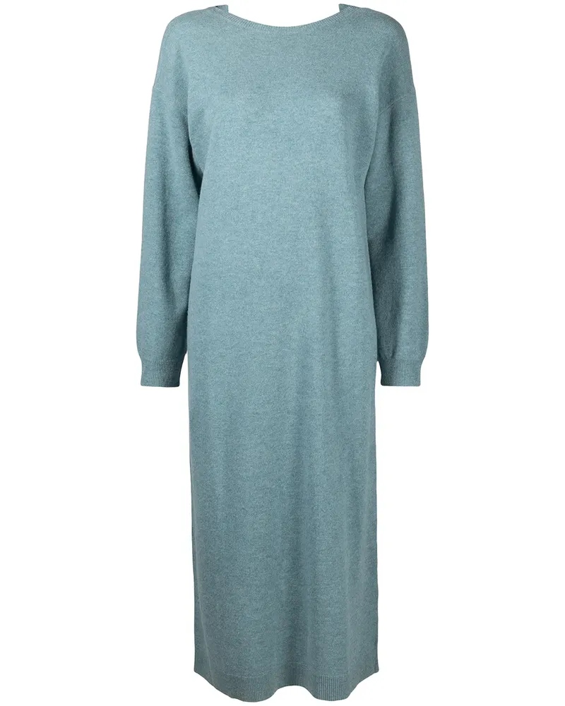 REMAIN Kleid mit V-Ausschnitt - Blau Blau
