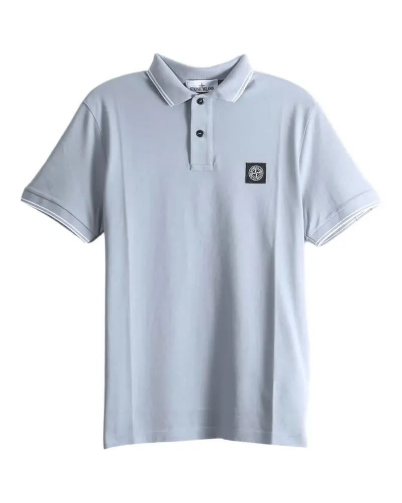 Stone Island 2200010 organic cotton piqué with stretch polo - Blau Blau