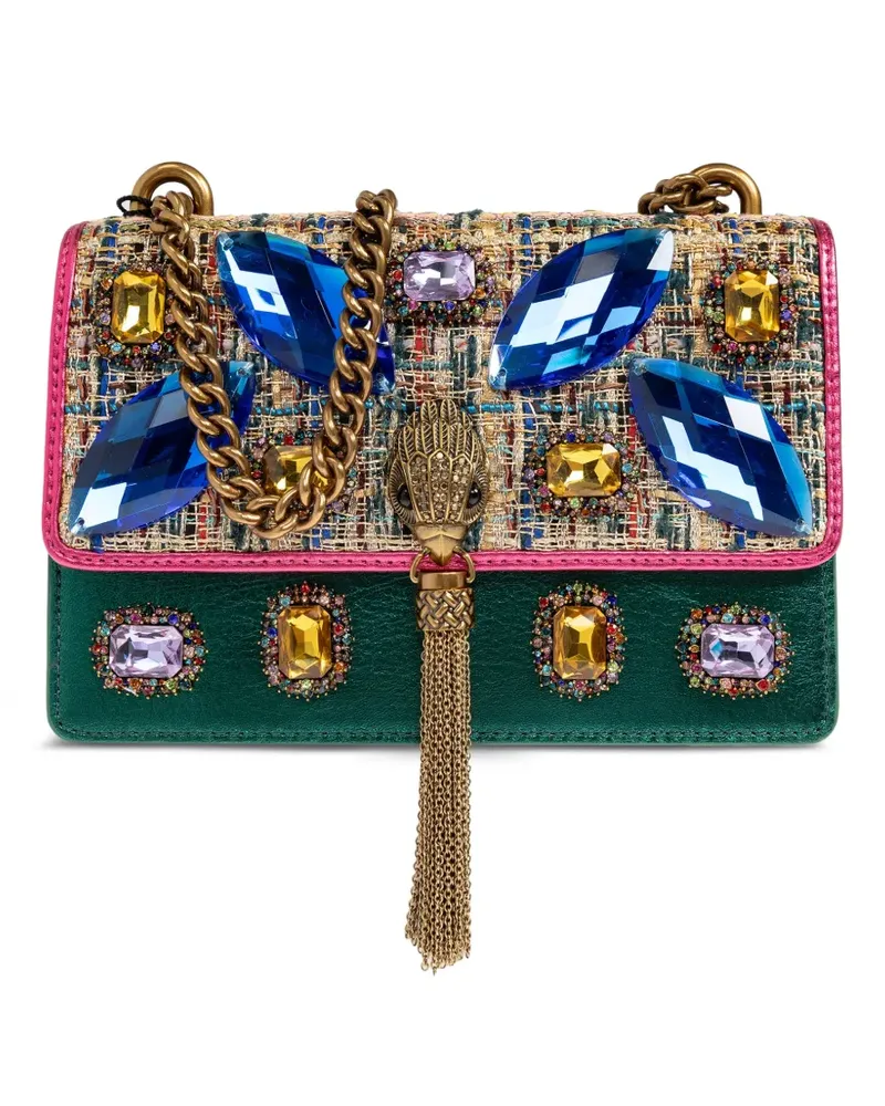 Kurt Geiger Small Shoreditch jewel-embellished shoulder bag - Grün Grün